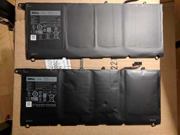 A picture of my old and new batteries side by side shows that the old battery was swollen.